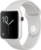 Apple Watch Series 2 Keramik 42mm weiß mit Sportarmband weiß