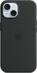 Apple Silikon Case iPhone 15 mit MagSafe schwarz