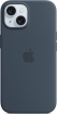 Apple Silikon Case iPhone 15 mit MagSafe sturmblau