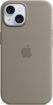 Apple Silikon Case iPhone 15 mit MagSafe tonbraun