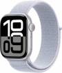 Apple Watch Series 10 GPS + Cellular 42mm Aluminium silber mit Sport Loop Blaue Wolke