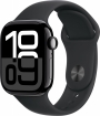 Apple Watch Series 10 GPS + Cellular 42mm Aluminium diamantschwarz mit Sportarmband M/L schwarz