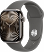 Apple Watch Series 10 GPS + Cellular 42mm Titan Natur mit Sportarmband S/M steingrau