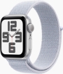 Apple Watch SE 2024 GPS 40mm Aluminium mit Sport Loop  silber/blaue wolke
