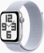 Apple Watch SE 2024 GPS 44mm Aluminium mit Sport Loop  silber/blaue wolke