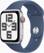 Apple Watch SE 2024 GPS + Cellular 44mm Aluminium mit Sportarmband M/L silber/denim