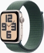Apple Watch SE 2024 GPS 44mm Aluminium mit Sport Loop polarstern/seegrün