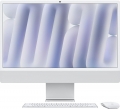 Apple iMac 2024 24.0 Standardglas M4 10-Core CPU 10-Core GPU 24GB RAM 512GB SSD Mouse + Keyboard mit Touch-ID und Ziffernblock – BTO MWUV3D/A silber