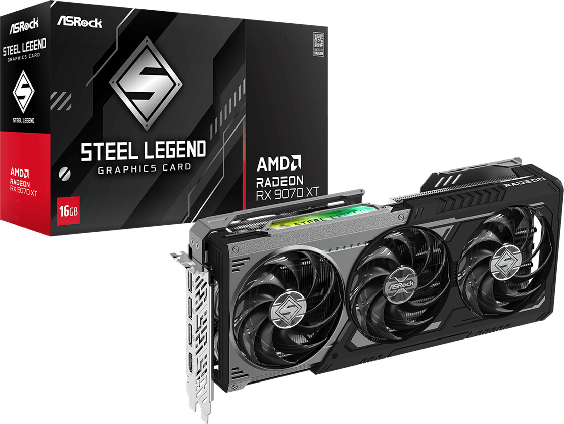 electronis.de :: Asrock Radeon RX 9070 XT Steel Legend Dark 16GB ...