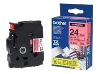 Brother TZe-B51 24mm/8m orange-auf-schwarz