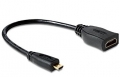 Delock Adapterkabel micro-HDMI-Stecker auf HDMI-A Buchse 23cm 