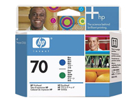 Hewlett Packard HP 70 Druckkopf Designjet Z3100 blau+gruen Image