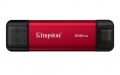 Kingston Dual Portable SSD 512GB USB-A 3.1/USB-C 3.1 - SPSD/512GB rot