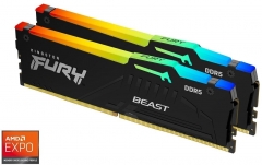Kingston FURY Beast RGB 64GB UDIMM Kit 2x32GB DDR5-5600 CL40-40-40 1RX8 - KF556C40BB2AK2-64 schwarz Image
