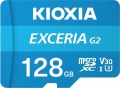 KIOXIA EXCERIA G2 microSDXC 128GB Kit UHS-I U3 A1 Class 10 - LMEX2L128GG2 
