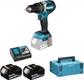 Makita DHP484RTJ Akku-Schlagbohrschrauber mit 2 Akkus und Koffer 18V / 5,0Ah 