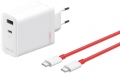 OnePlus 120W Dual Port Schnellladegerät USB-C und USB-A inkl. Kabel