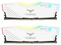 TeamGroup T-Force Delta RGB 16GB UDIMM Kit 2x8GB DDR4-3600 CL18-22-22-42 1RX8 - TF4D416G3600HC18JDC01 weiß