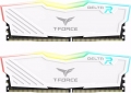 TeamGroup T-Force Delta RGB 16GB UDIMM Kit 2x8GB DDR4-3200 CL16-18-18-38 1RX8 - TF4D416G3200HC16CDC01 weiß