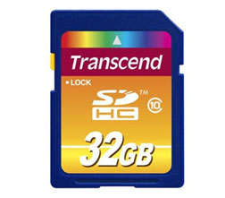 Transcend SDHC-Card 32GB Class 10 - TS32GSDHC10 Image