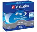 Verbatim BD-RE Blu-Ray Disc 25GB 2x Speed 5er-Pack 