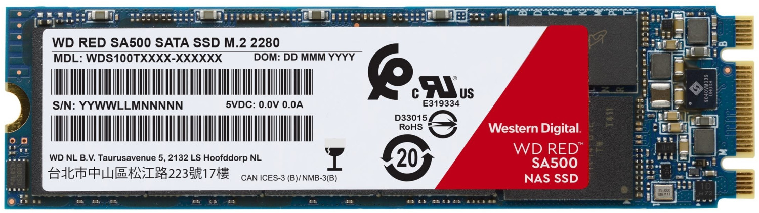 Western Digital WD Red SA500 NAS SATA SSD 2TB M.2 - WDS200T1R0B