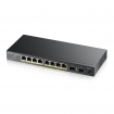 Zyxel GS1100 Desktop Gigabit Switch 8x RJ-45 2x SFP PoE+ V2 - GS1100-10HP-EU0102F 